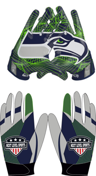 Picture of Seahawks custom football Gloves