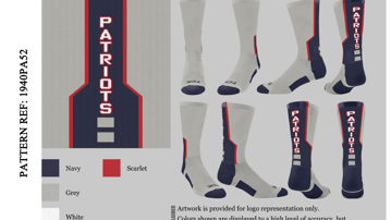 Picture of Patriots   custom Socks