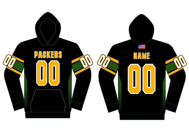 Picture of Packers Custom sublimated  Hoodie