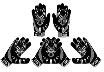 Picture of Black Panther  custom football Gloves