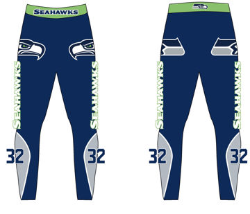 Picture of Seahawks Custom Sublimated Spandex  pants