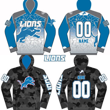 Picture of LIONS REVERSIBLE  LIGHTWEIGHT FOOTBALL HOODIE